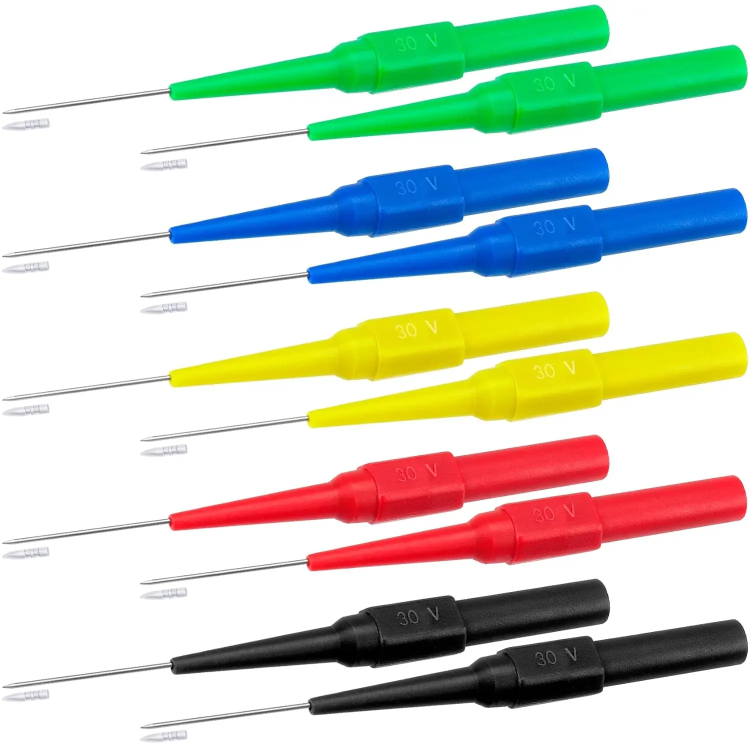10pcs Multimeter Test Probe Back Probes Non-Destructive Insulation Piercing Needles 4mm Female Banana Plug Car Detective Tools