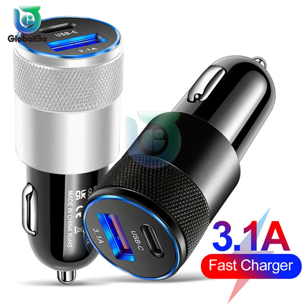 شاحن سيارة USB 66 واط نوع C شحن سريع محول الهاتف ل xiao huwood PD شاحن هاتف محول سيارة مقبس ولاعة سجائر