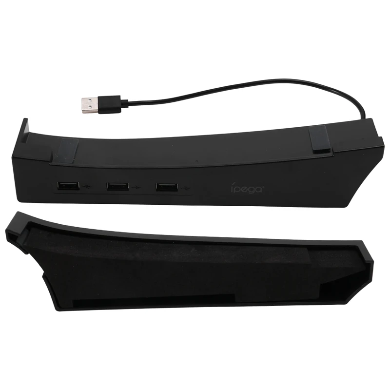 Main Unit Bracket, Horizontal Stand for Pro/for Slim Console with 4-Port USB Hub, Base Holder for Accessories
