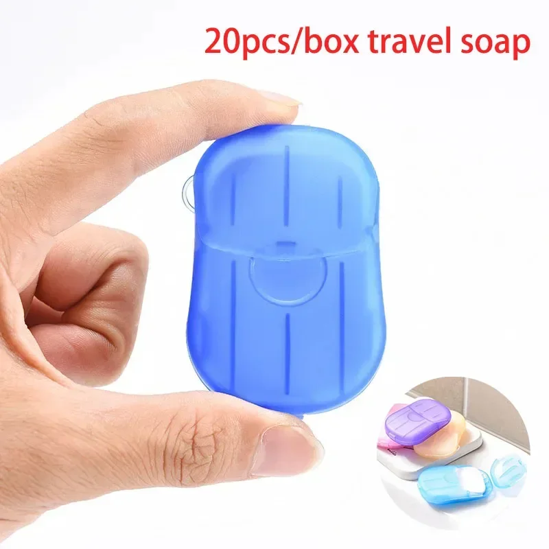 Random Color Portable Bathroom Soap Slices Bath Hand Washing Slice Sheet Outdoor Travel Scented Foaming Soap Paper Soap Dishes