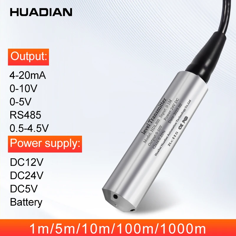 

Rs485 Analog smart Waterproof Stainless Steel Submersible hydrostatic level transmitter To Monitor water Liquid Level
