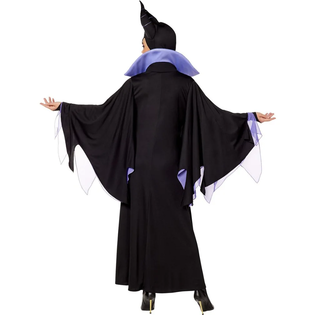 Halloween Stage Performance Movie Black Evil Queen Witch Cosplay Dress Day Of The Dead Scary Vampire Costume