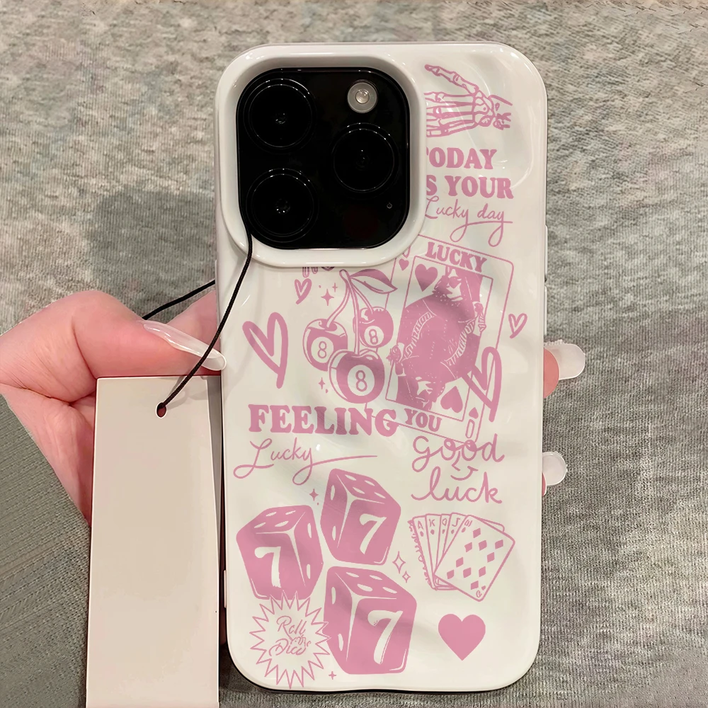 Good Luck Las Vegas Fashion Handyhülle für iPhone 17 16 15 14 13 12 11 Pro Max 14 Plus 17Air Falten-Wellen-Soft-Silikonhülle – Detail 12