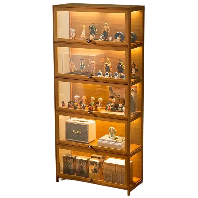 Acrylic Transparent Display Cabinet for Lego Building Blocks Figure Cosmetics Shelf Imitation Glass Smoke Rack Storage Box