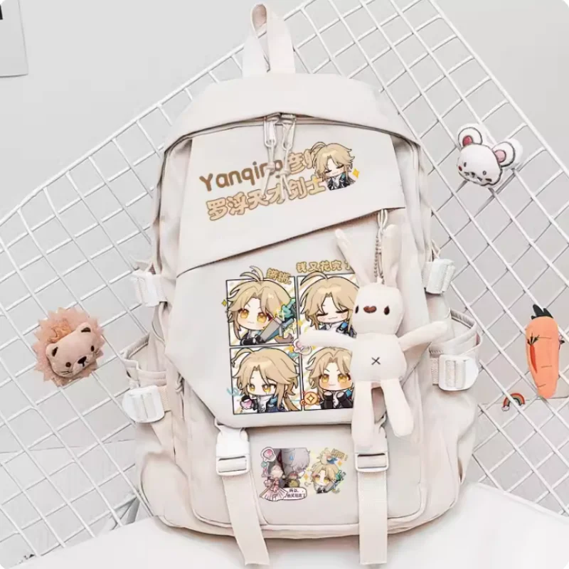 

Honkai: Star Rail Yanqing Anime Big Capacity High School Backpack Travel Bag Boy Teenager Schoolbag