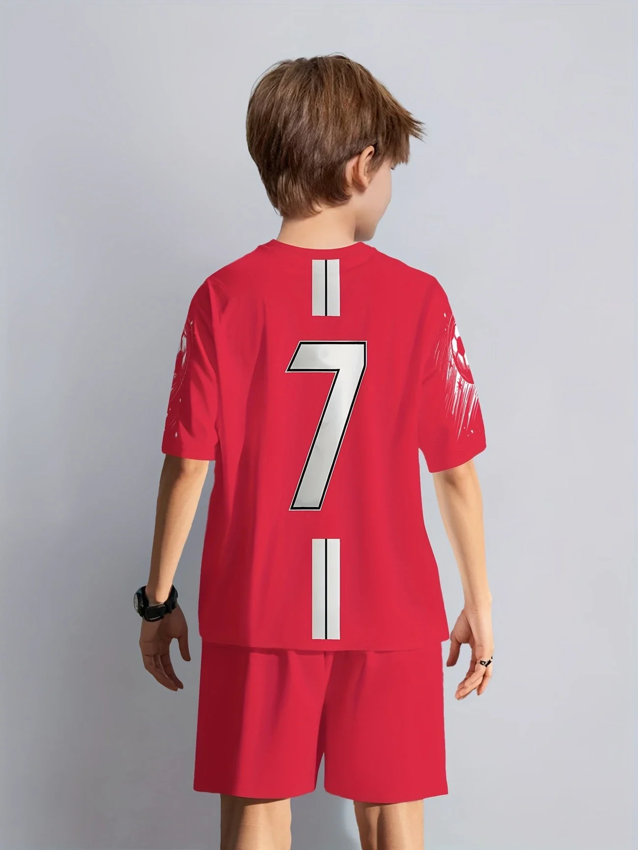 Summer New Colorful 3D Printed Top Short Sleeved Shorts Two-piece Set for Man and Woman Top Short Sleeved Set