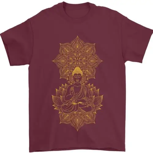 Mandala Buddha Art Mens T-Shirt 100% Cotton