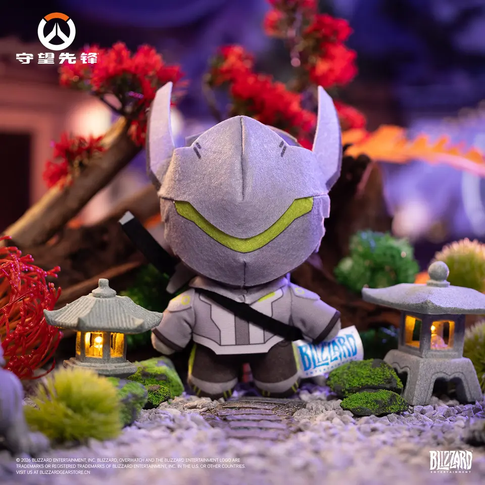 Official]Game Overwatch Plush Keychain Cute Kiriko Genji Juno