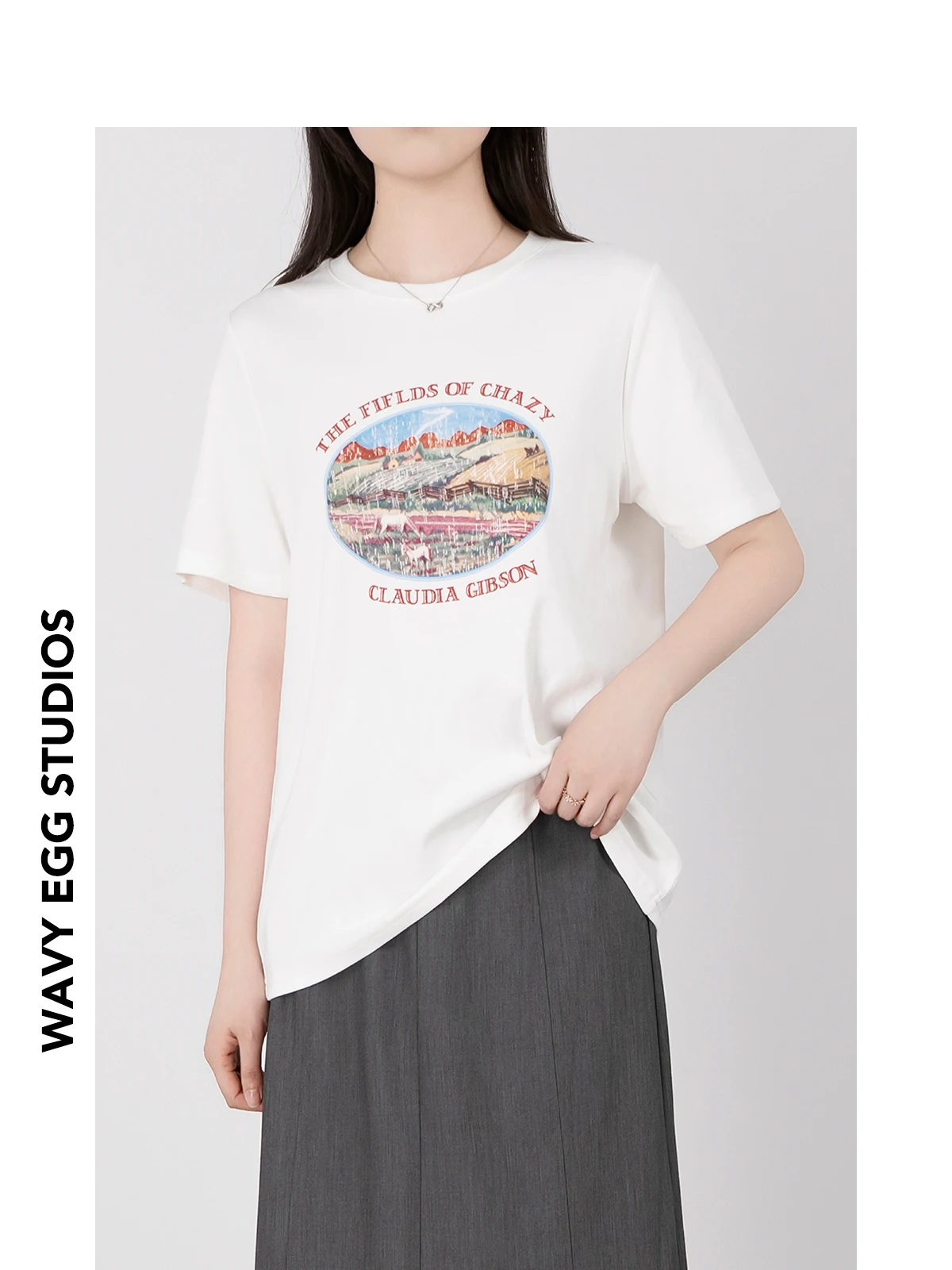 

Женская летняя футболка с принтом «Волнистое яйцо» (или «Яйцо-волна»), базовая, повседневная, свободного кроя, модный тренд 2025