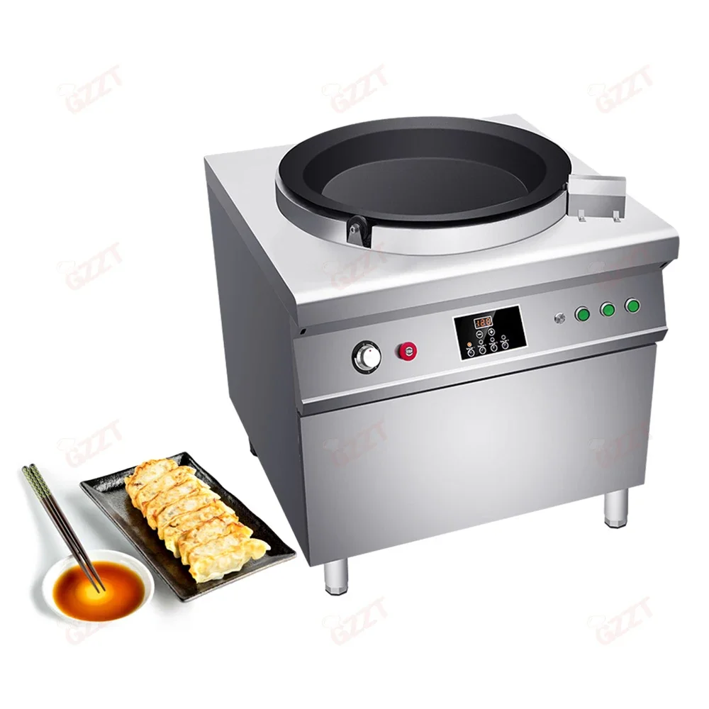 Automatic Rotation Samosa Fry Pan Making Machine Commercial Rotary 50cm  Dumpling Frying Pan Fry Bun Baozi Fryer