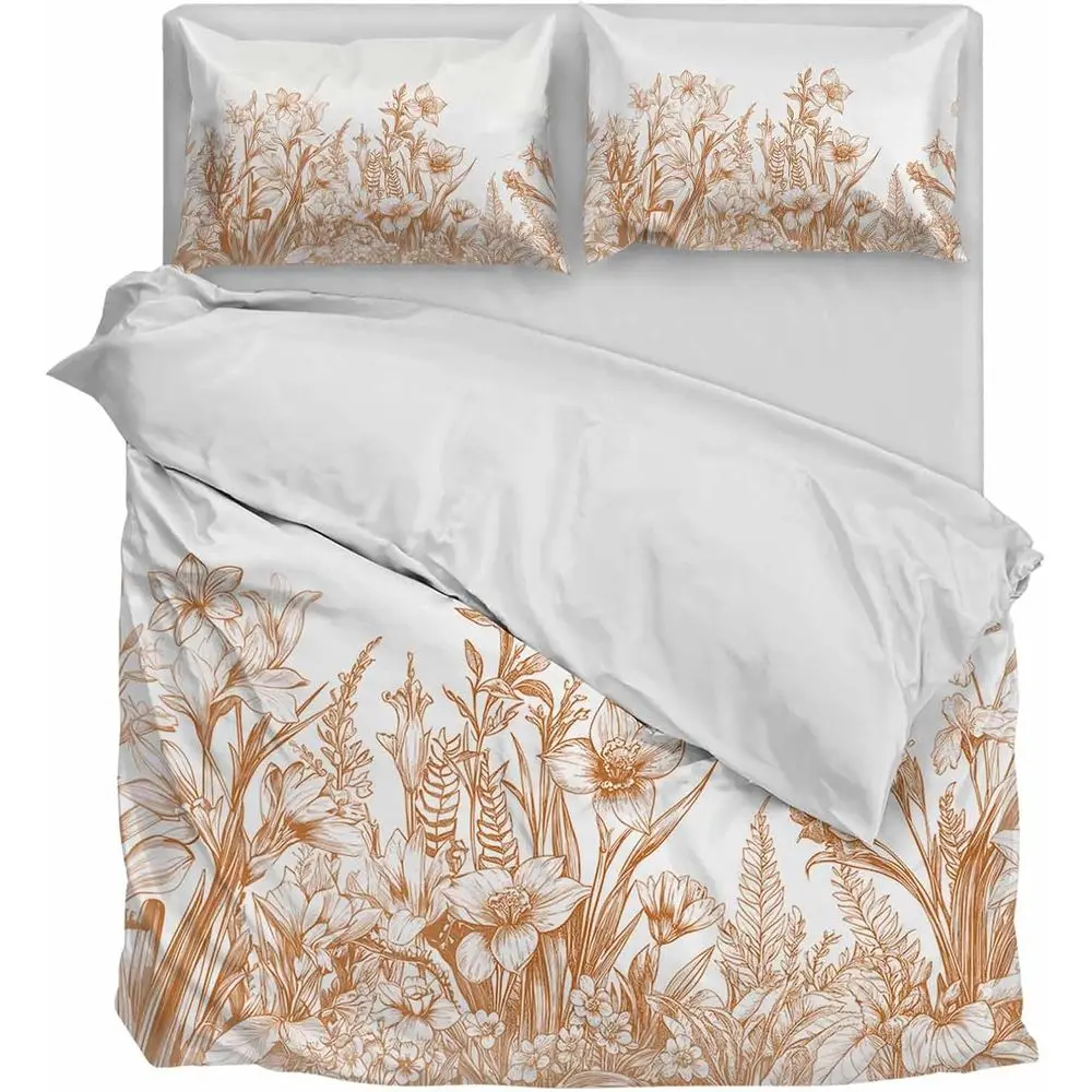 

Duvet Cover Caliornia King Size Brown Iris lower Lavender Plants Ultra Sot Bedding Set Comorter Cover Set 4 Pieces 1 Duvet Cover