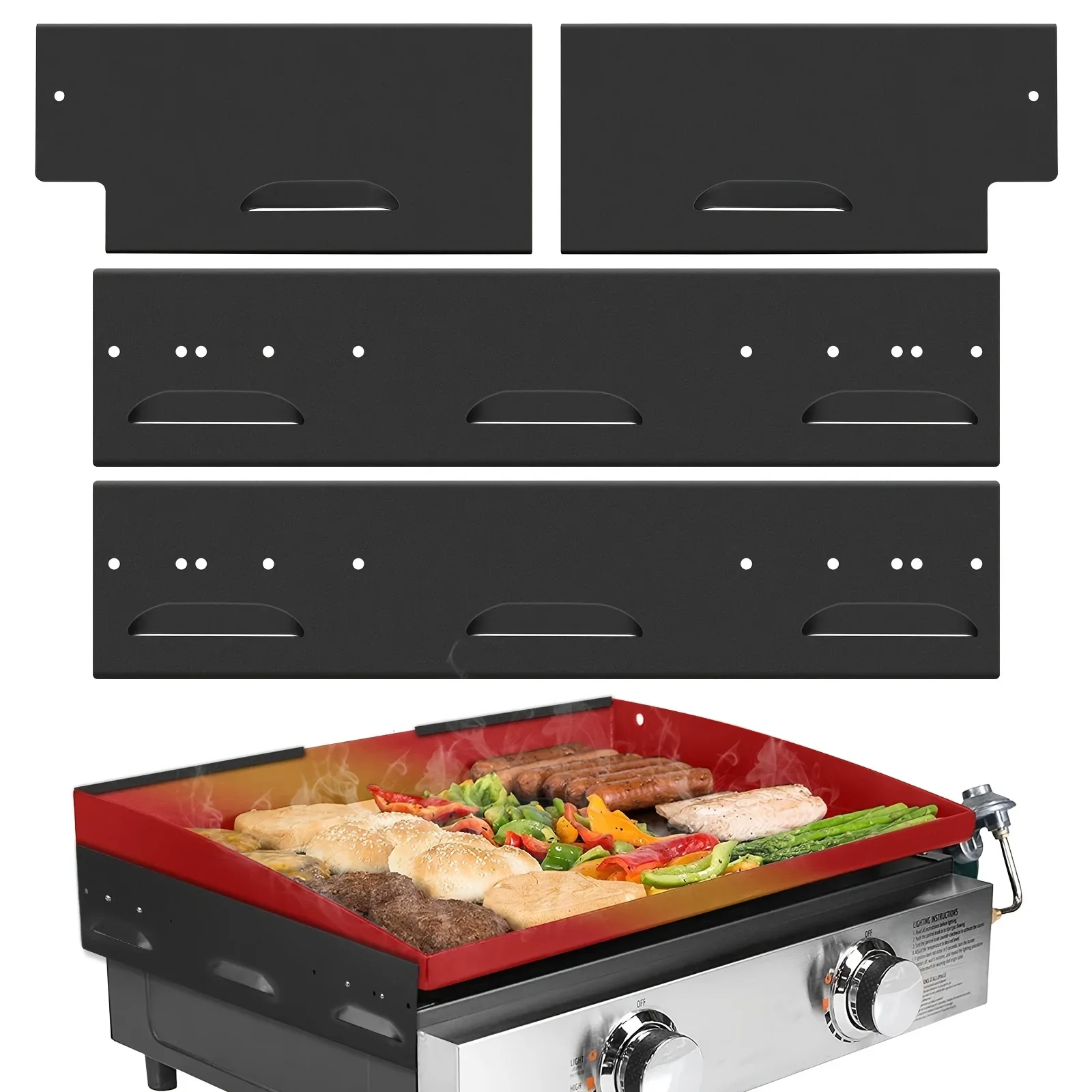 

BBQ Wind Screen Griddle Accessories For Blackstone Griddle Grill And Camping Windproof Heat Gathering Save Propane Wind Screen