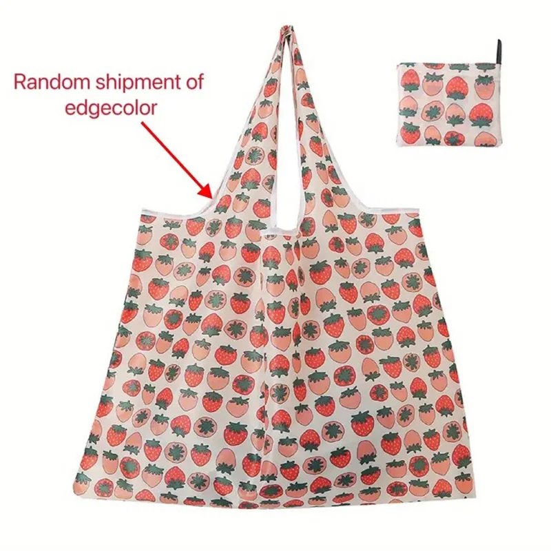 Large Cartoon Foldable Portable Shopping Bag,Eco-friendly Folding Bag Creative Portable Printed Portable Storage Bag