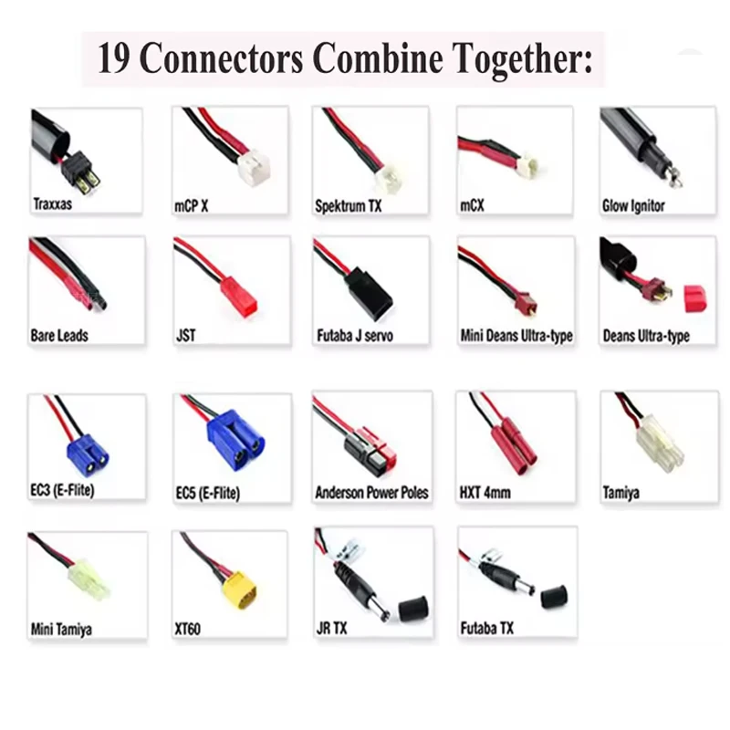 Multifunctional Lipo Battery 19IN1 19 in 1 Multi Charger Plug Convert Cable Transfer Line RC Accessories For IMAX B6 Charger