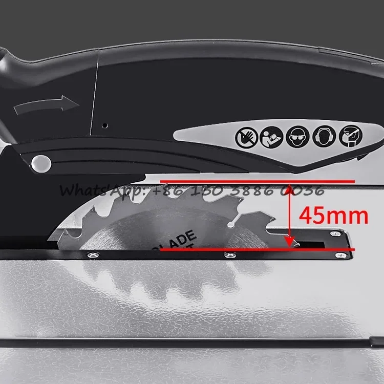 Qualidade superior multi-função 8 Polegada bancada deslizante motosserra 980w portátil pequena mesa de carpintaria serra máquina de corte