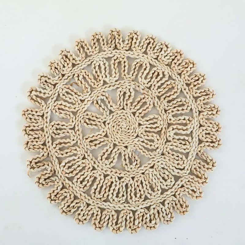 Handmade Natural Corn Straw Woven Placemats Rustic Farmhouse Wall Decor Table MRural Pastoral Study Art Craftst