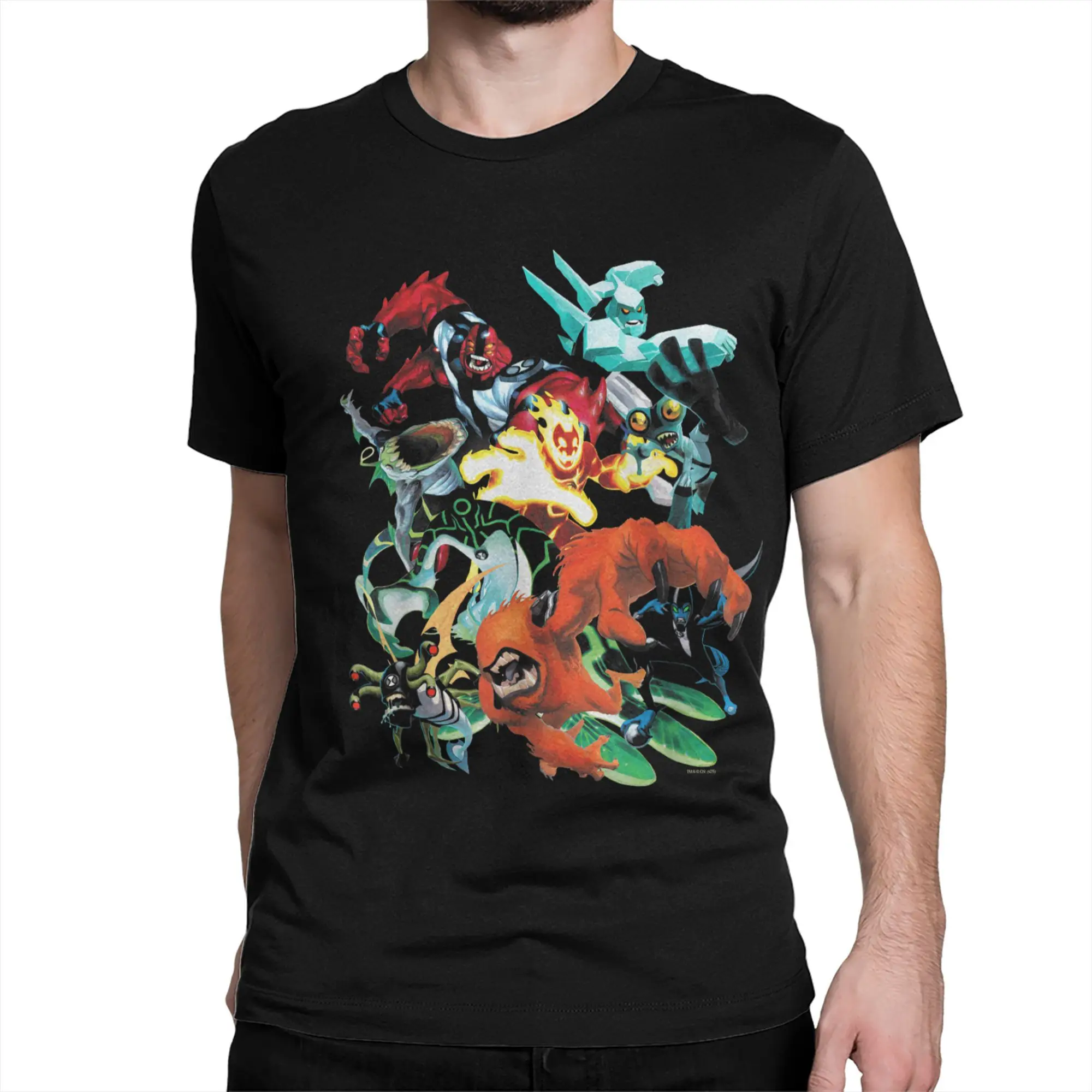 Ben 10 Alien  anime  T Shirt Summer  Hip Hop T-Shirts Men's Cotton Crew Neck Plus Size Tees Short Sleeve Street Style Tshirt