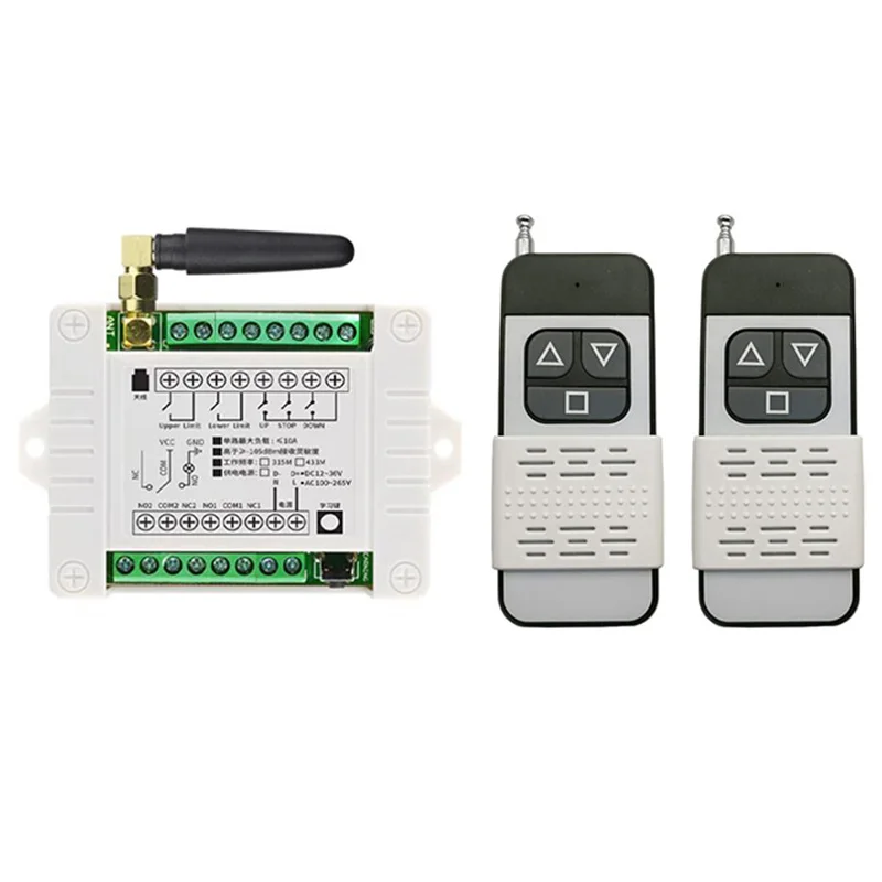 

DC 12 В 24 В 36 В двигатель дистанционного управления переключатель двигателя вперед назад вверх вниз стоп дверь оконная занавеска беспроводной переключатель TX RX Limited