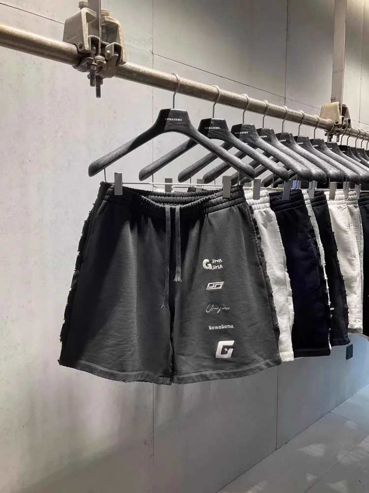 

Loose Fit Summer orts Men's Big Size Trendy Brand Couple Sle Five-Quarter Length Casual Pants Straight Leg Non-Stretch