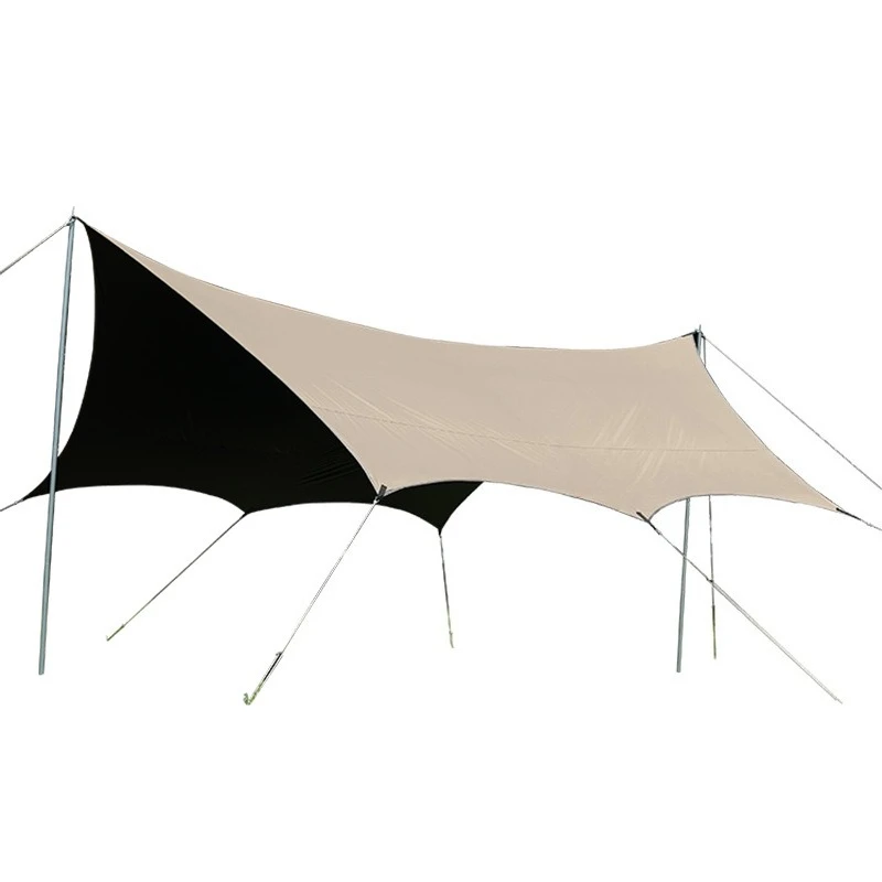 

Outdoor vinyl canopy outdoor beach camping rain protection sun awning portable camping Oxford cloth canopy