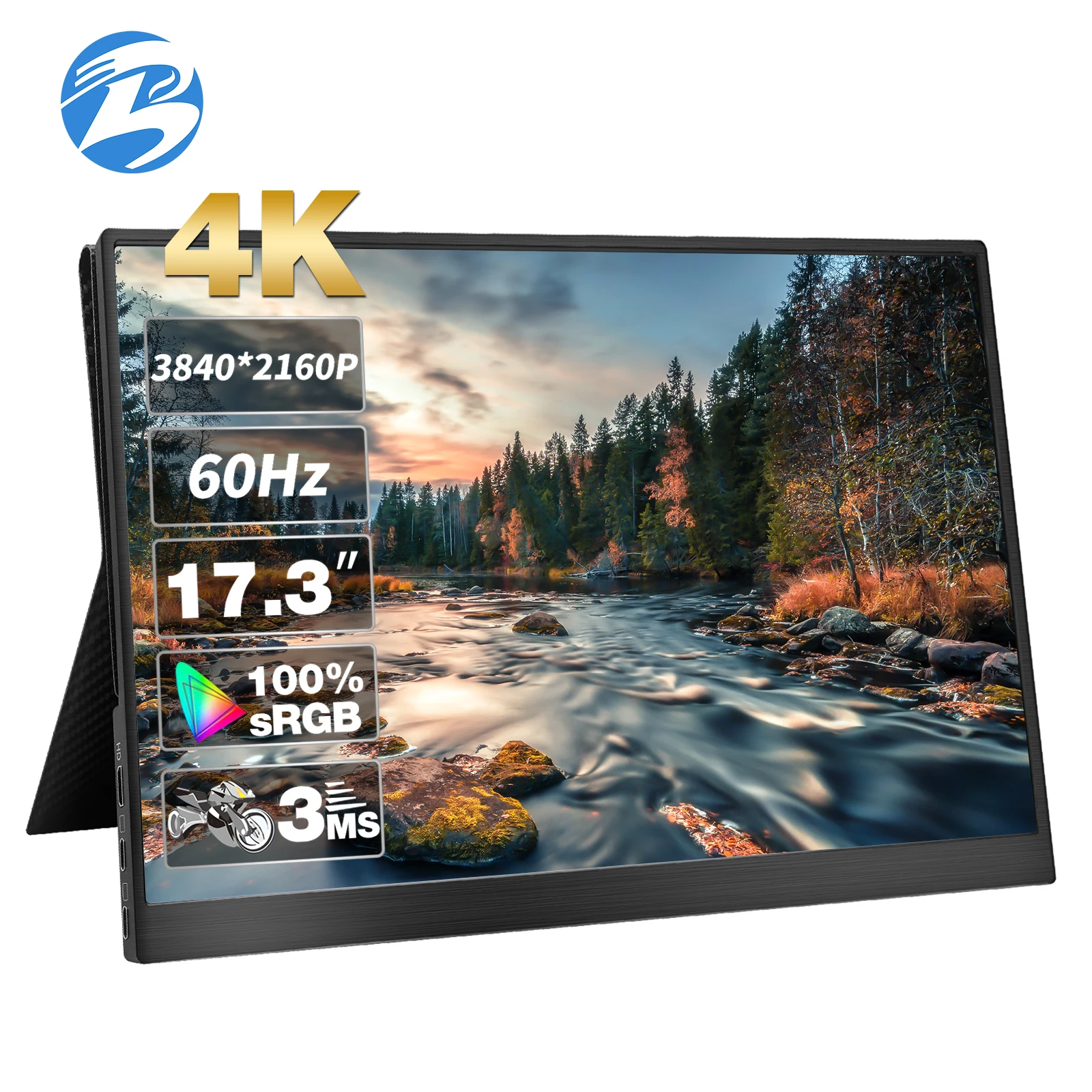 

17.3 inch 4K 60Hz Portable LCD for 100%SRGB 1500:1 Gaming PS4/PS5/Xbox/TV-box