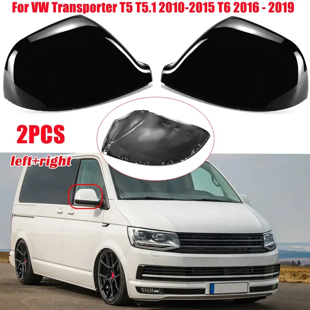 For VW Transporter T5 T5.1 2010-2015 T6 2016-2019 Replacement Car Rearview Side Mirror Cover Wing Cap Exterior Door Case Trim