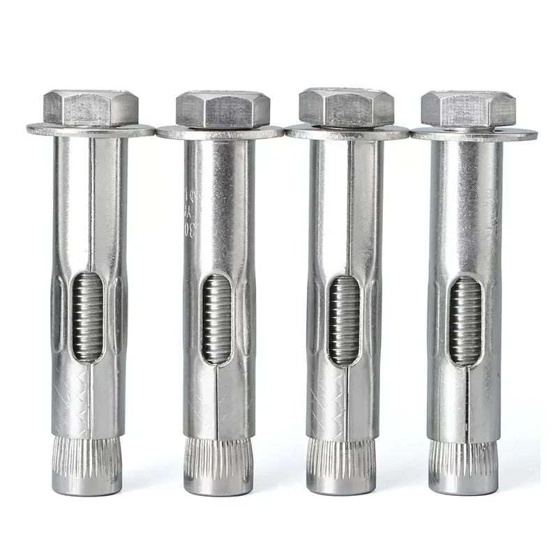 1-3 szt. M6 M8 M10 M12 304 ze stali nierdzewnej zewnętrzna sześciokątna śruba rozporowa tuleja kotwa do betonu wbudowane śruby napinające