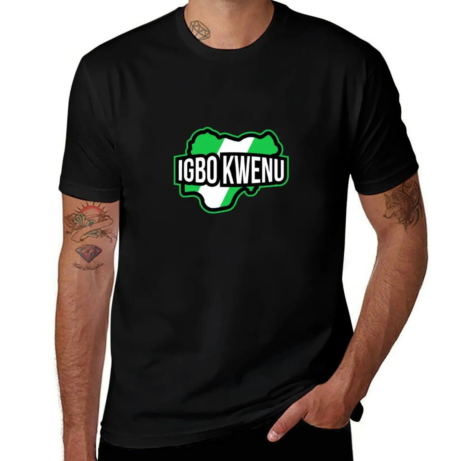 

Nigerian Naija Nigeria Igbo Pride 9ja Kwenu T-Shirt Everyday Wear Basic Short Sleeve Top