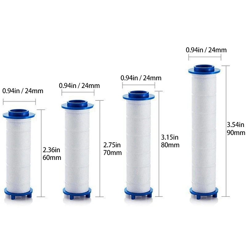 0.94Inch Ion Shower Dropse Head Filter PP Cotton Replacement Cartridge, Water Filter Core Cotton For Handheld Showerheads