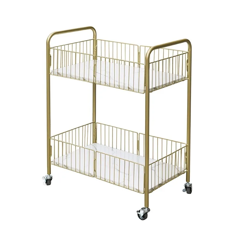 Shelf storage trolley removable home living room storage folding goods kitchen bathroom storage rack