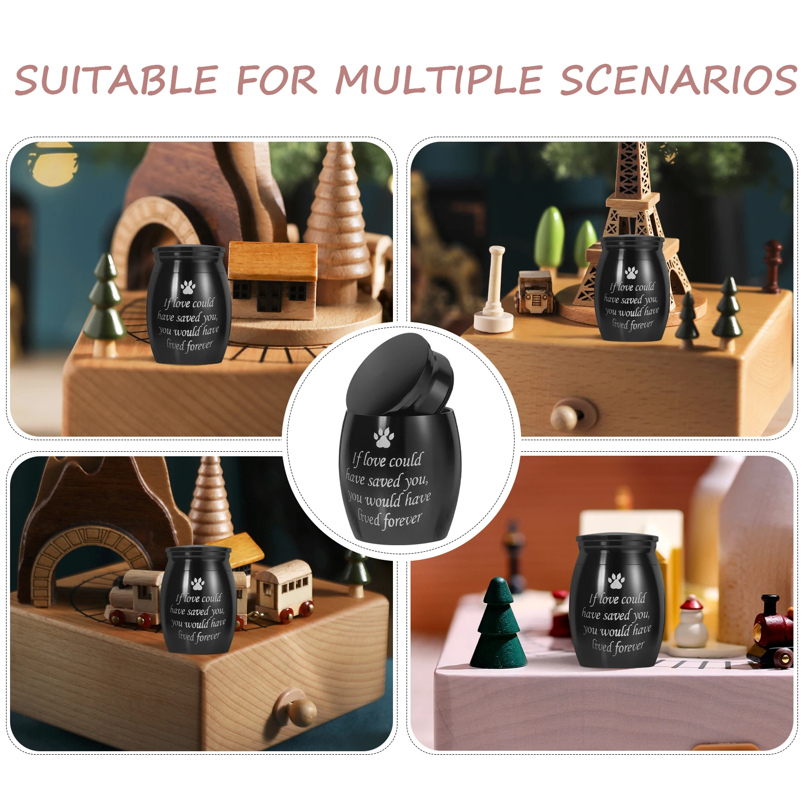 

1pc Dog Memorial Cat Pet Cremation For Burial Mini For Decorative Urns Dogs Ashes Ashes Mini Pet Urns Keepsake Urn Urn