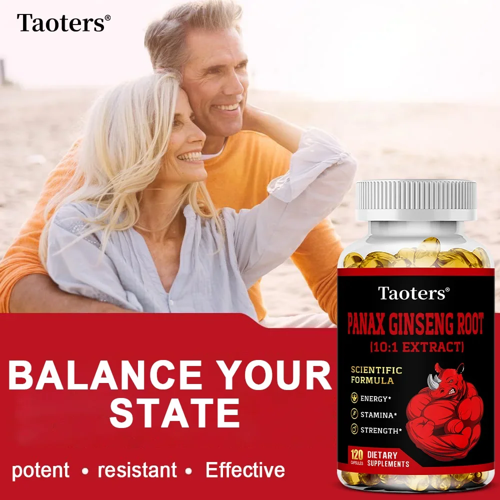 

Ginseng + Ashwagandha Extract Supplement, Good for Joint Health and Immunity, Boosts Energy and Endurance, Non-GMO