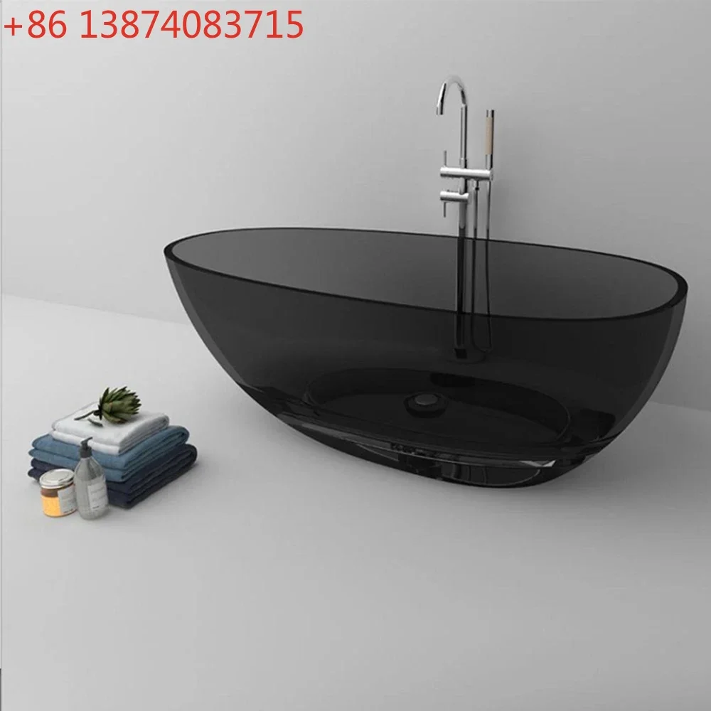 1600x800x540mm New Design Resin Freestanding Bathtub Online Celebrity Colored Transparent Muti-Sized Tub RS1005A