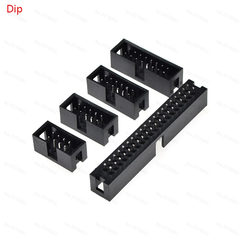 5/10Pcs DC3 1.27/2.0/2.54mm Dip/SMD/Right Angle 6/8/10/16/20/26/34/40/50Pin Male Socket Straight Idc Box Headers Cable Connector