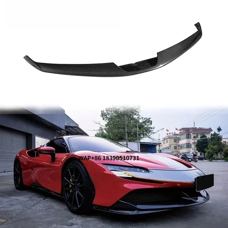 

OEM Style Dry Carbon Ngine Compartment Rear Spoiler Rear Diffuser Side Skirts Front Canards Splitter Body Kit for SF90
