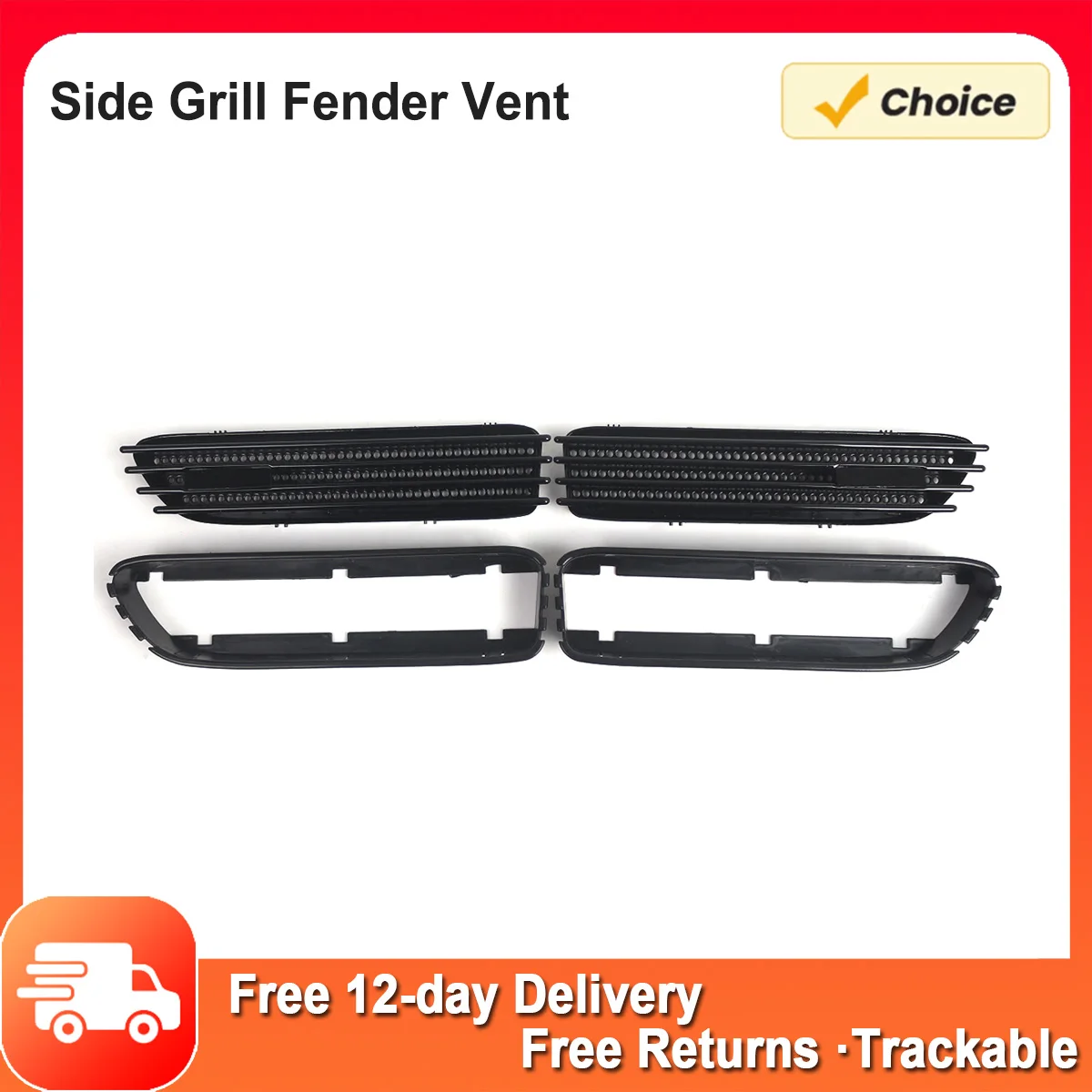 Side Grill Fender Vent 51137895914 Grill Vent Side Grill Vent Replacement for E46 M3 2001-2006 Side Grill Vent ABS Material