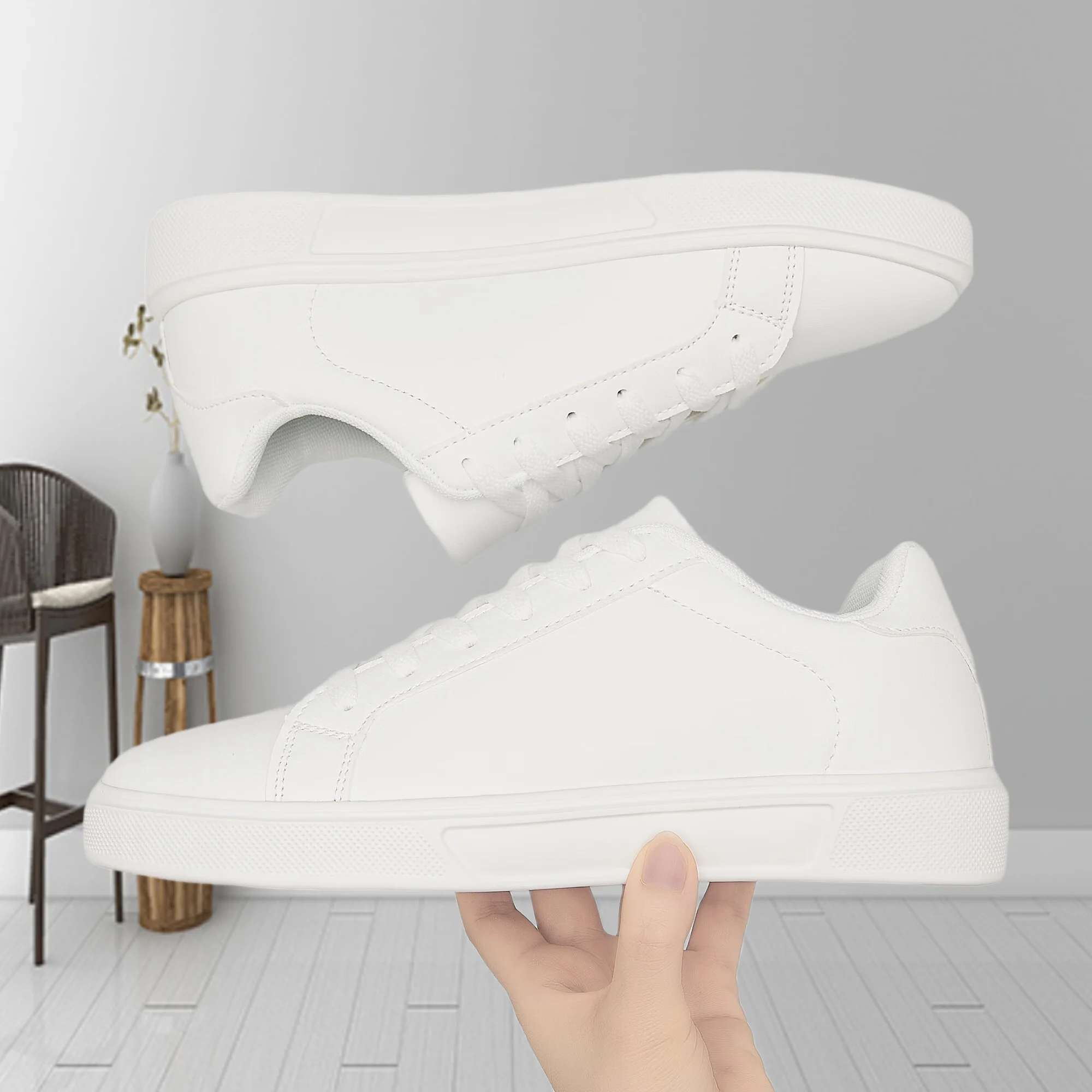 

Classic White Shoes Simple White Scheme Suitable for Daily Casual Wear Trendy Couple Board Shoes Unisex Suitable for Couples