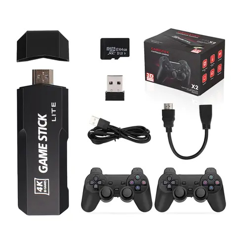 Konsol 게임 비디오 GD10, 게임 gengam Retro nirkabel, pengendali 게임 TV 4KHD untuk PS1 PSP GBA 58000