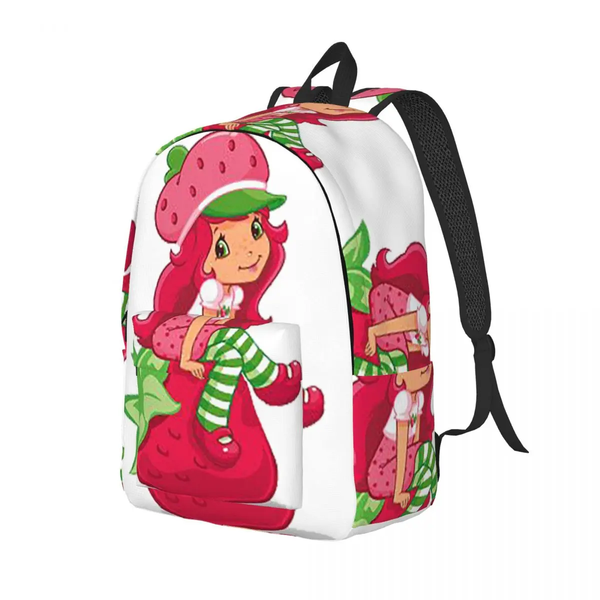 Strawberry Shortcake Girl Cartoon Anime Backpack Daypack Large Capacity Children BookBag School Bag Shoulder Bags for Men Women