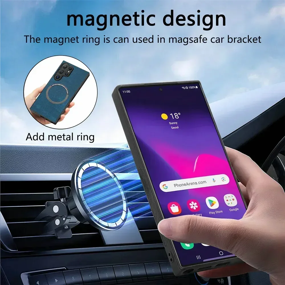 For Samsung Galaxy S26 Ultra 5G Leather Case 2In1 Detachable Anti-theft Wallet Coque Samsung S 26 S25 S24 Plus S23 FE Book Funda