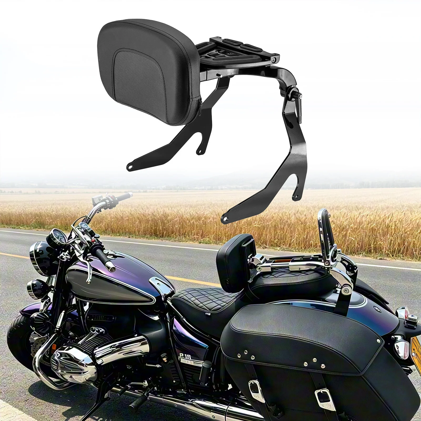 For BMW R18 B Bagger R18B Transcontinental Motorcycle Accessories Multi-Purpose Detachable Passenger Rear Backrest Sissy Bar