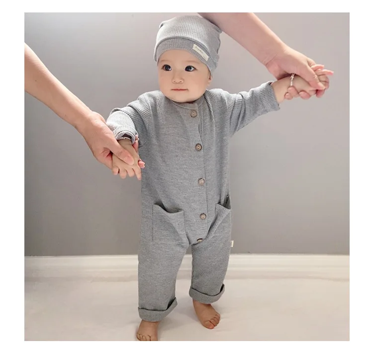 Herbst Neugeborene Baby Mädchen Jungen Onesies Overalls Kinder Stram pler lange Ärmel Baby Overall Neugeborene Kleidung