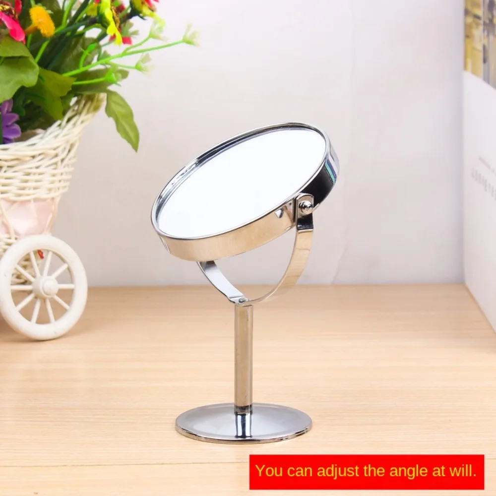 360° Rotatable Double Sided Vanity Mirror Oval 1:2 Magnifying Desktop Stand Mirror High Definition Without Dead Corners