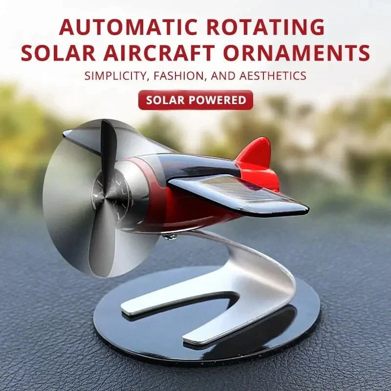 

Solar Airplane Creative Men's Car Decoration Car Interior Accessories Desktop Ornament Gift For Woman, Man, Car Enthusiast