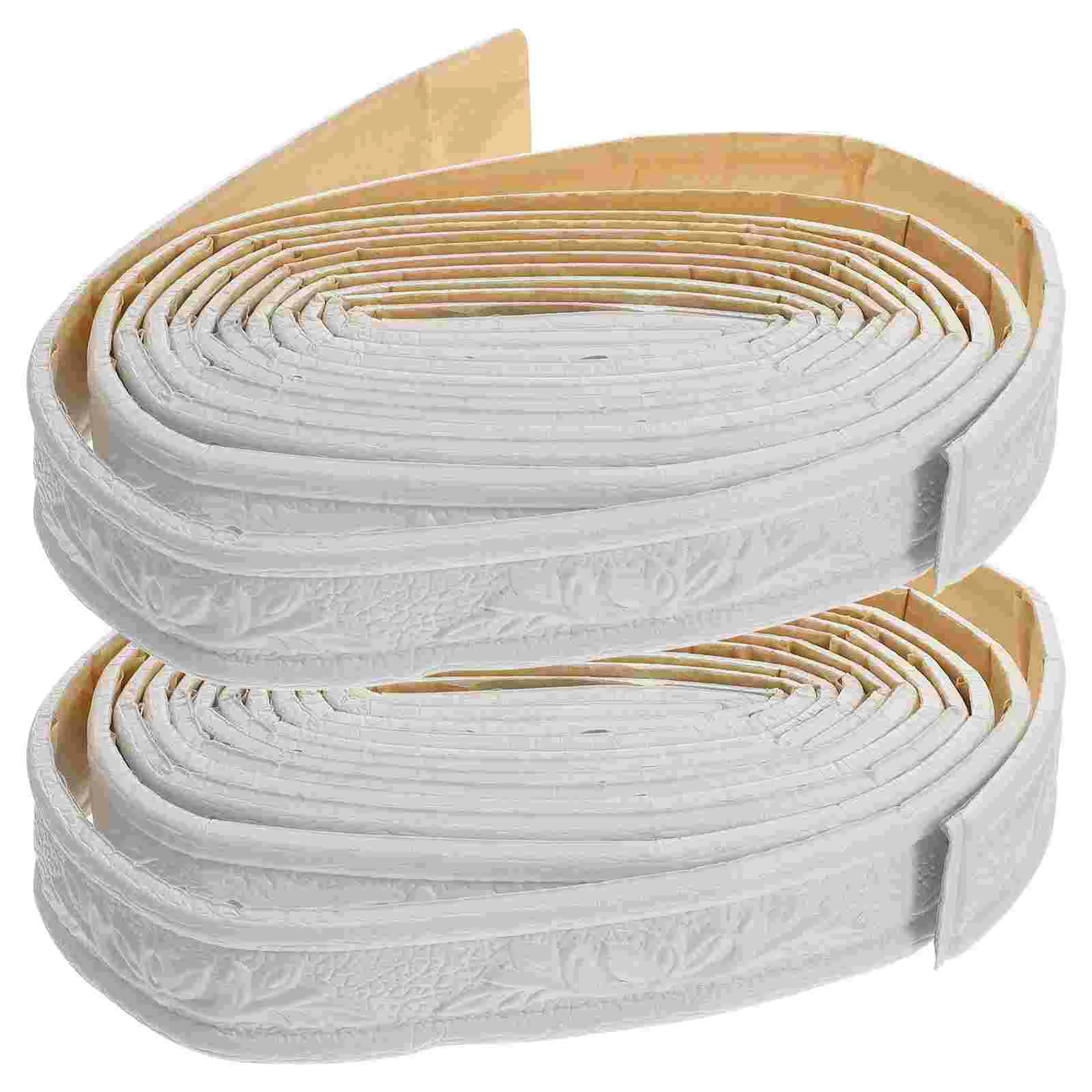 

2 Roll Baseboard Edging for Tiles Trim Caulk Strip Wallpaper Border Caulking Tape Edge Adhesive Self Floor Mirror