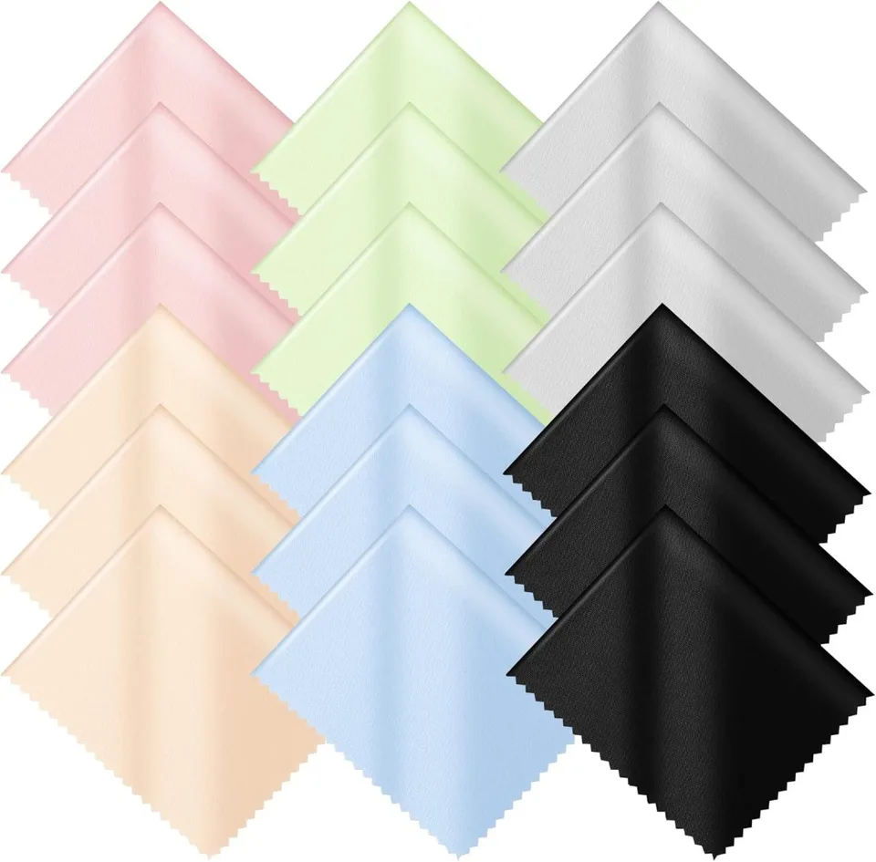 18 Pack Microfiber Cleaning Cloths Multicolor Eyeglass Lens