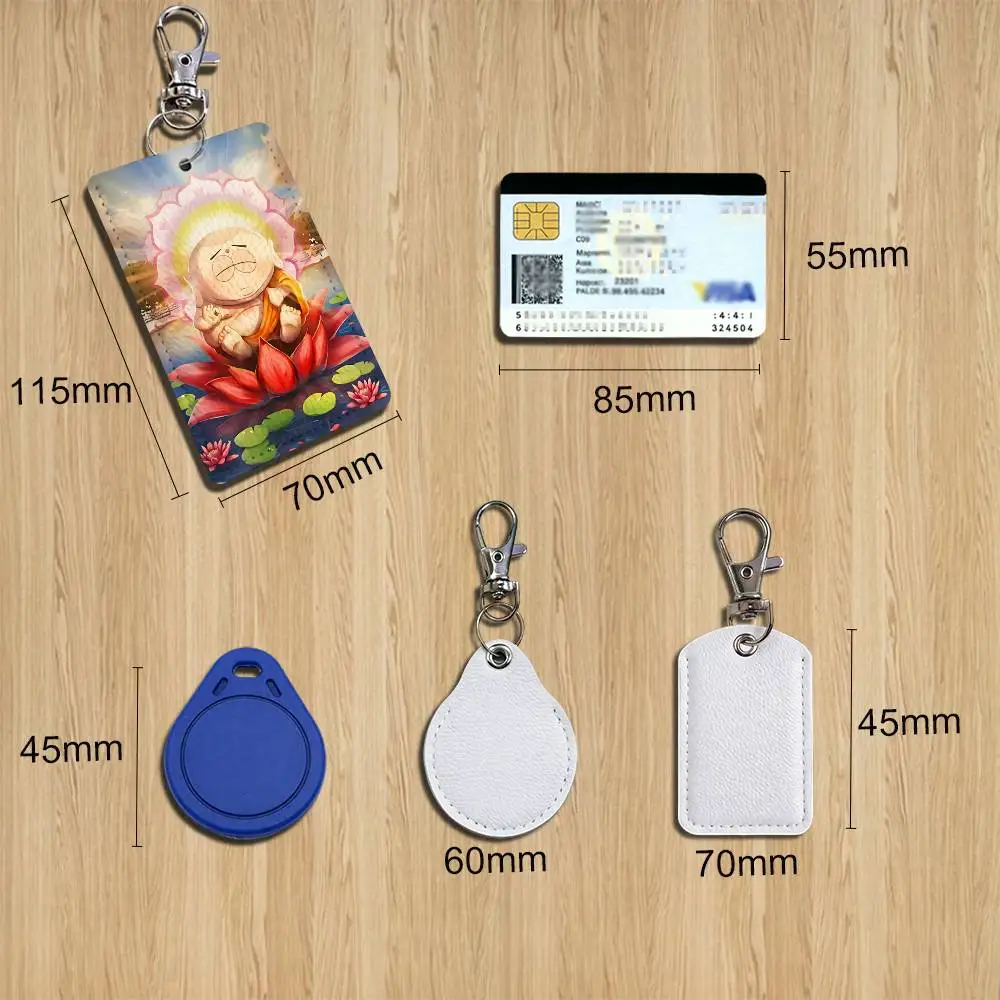 Kyle Stan South Park Cartman Card Holder With Keychain Executive Protection For Bank Credit Subway Bus Case