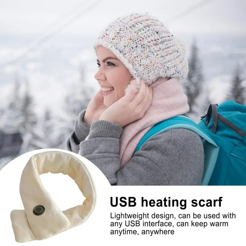 Winter USB Heated Scarf Temperature Heating Neck Pad 3 Gears Adjustable USB 5V Electric Heating Neck Scarf office outdoor gifts