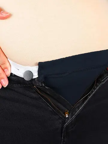 Women Adjustable Elastic Maternity Pregnancy Waistband Belt Waist Extender Clothing Pants For Pregnant Sewing Accessories
