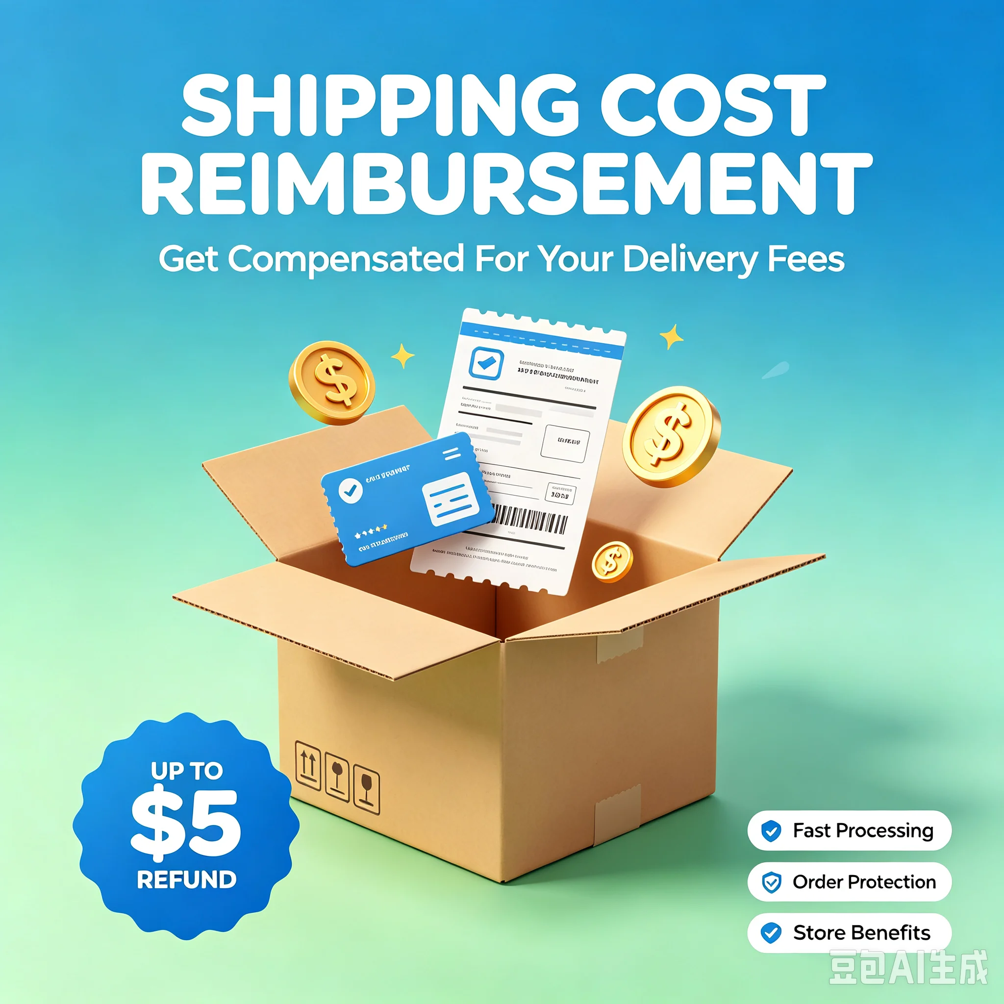 Special link for postage difference compensation